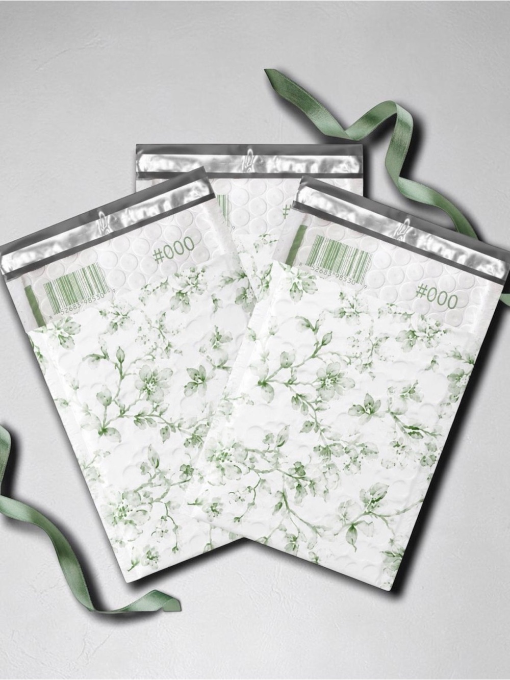 Toile Flora 4.25" x 8" Poly Bubble Mailer Shipping Envelopes 10 Pack - Picture 4 of 4